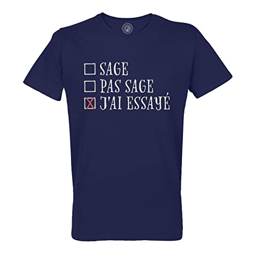 T-Shirt Homme Coton Bio imprimé humour Noël pour style décontracté en hiver