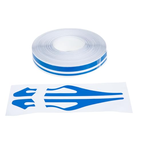 Image of Homoyoyo Blue Pinstripe Tape 32Ft Car Body Side Stripes Auto Pinstripe Tape Decal Waistline Sticker Universal Car Hood Body Side Stripe Glossy for SUV Truck Camper Motorcycle Musical Instrument Blue
