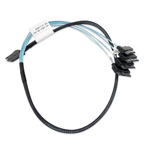 Cable S-AS SFF8087 a 4 SFF8482 con energía SATA 0.8 m