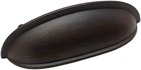 Cosmas 10 Pack 7712ORB Oil Rubbed Bronze Cabinet Hardware Bin Cup Drawer Handle Pull - 3" Inch (76mm) Hole Centers