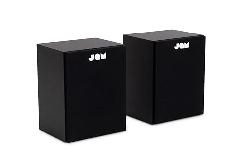 Jam Regallautsprecher Aktiv - Kabelgebundene Lautsprecher mit AUX- & RCA-Eingängen, kompatibel mit Plattenspielern - 2x70mm Full-Range-Treiber und integrierte Verstärker für...