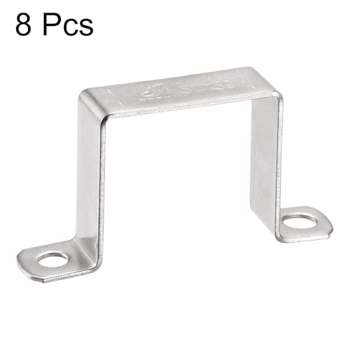 TA-VIGOR 8Pcs U Shaped Connector Bracket, 50mm x 50mm Stainless Steel Bracket Stainless Steel Pipe Clamp - Image 3
