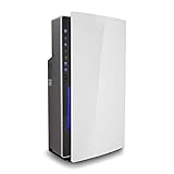 ✅EINFACHER BETRIEB - Einfach zu bedienendes Tasten-Design. Wählen Sie aus 4 Modi (Niedrig, Mittel, Hoch, Lautlos), um frische, saubere gefilterte Luft in Ihrem Büro, Wohnzimmer und Schlafzimmer zu erzeugen