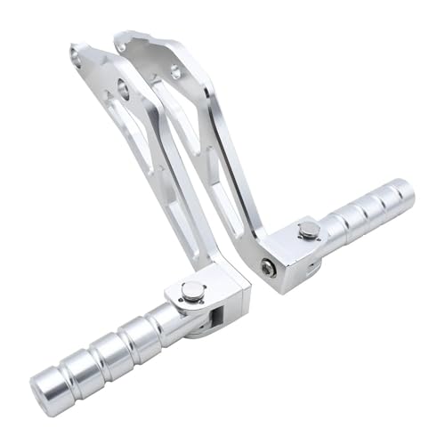 バイク用フットレスト サーロン ライトビー XS用 セグウェイ X160 X260電動ダートバイク用 オートバイCNC製 リアパッセンジャーフットペグレスト(銀)