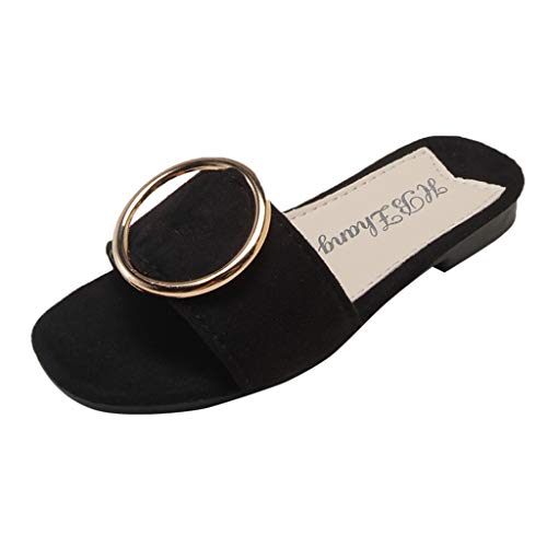 Baby Girls Sandals 1-12 Years Little Kid/Toddler Summer Princess Casual Slippers Open-Toe Beach Shoes Low-heeled Boots (Black, 10-11 Years old)