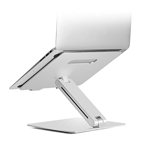 Soporte para ordenador portátil de aluminio elevable y plegable plateado 4