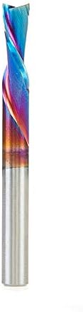 Amana Tool 46202-K Solid Carbide Spiral Plunge Router Bit Down Cut 1/4 Dia x 3/4 x 1/4 Inch Shank, Spektra Extreme Tool Life Coated
