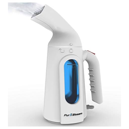 PurSteam Handheld Steamer for Clothes - Portable Garment Wrinkle Remover for Travel and Home Use - Fast Heating with Auto Shut Off and Leak Proof Design [Upgraded Version]