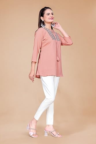 Image of Women's Casual Floral Printed Shirt | Button-Down Collar Three-Quarter Sleeve Top | Stylish Trendy Printed Shirt for Women | Relaxed Fit Cotton Shirts | Western Style Tops