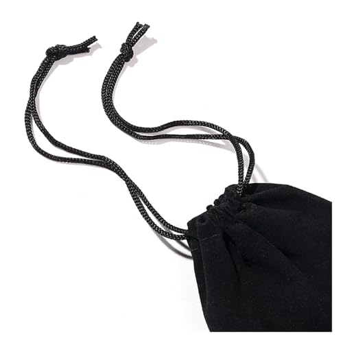 Bolsas de terciopelo negro para organizar joyas en tus viajes y proteger collares 6