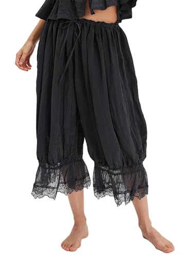 Alyweatry Women Ruffle Long Bloomers Elastic Waist...