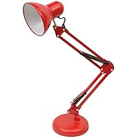 PRENDELUZ Flexo de escritorio, Articulable 1xE27 230V, Eficiencia eléctrica A (Rojo)