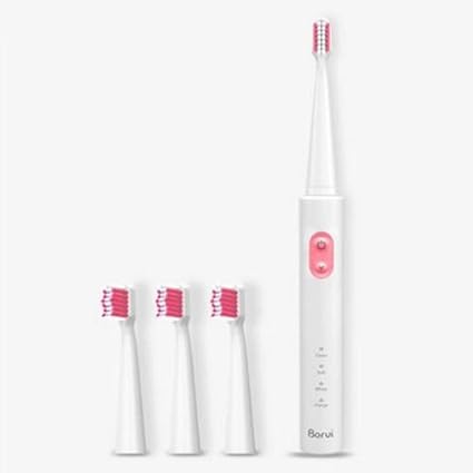 Amazon Co Jp 持ち運びが簡単 Usbワイヤレス充電ソニック電動歯ブラシ大人の口腔衛生充電式超音波歯ブラシ4ブラシヘッド ブラックメッキ 歯ブラシヘッド Color Pink 家電 カメラ