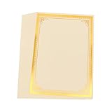 HAPINARY 8 Blätter A4 Zertifikat Innenseiten Papier Goldenes Urkundenpapier Druckerpapier Goldfolie Urkunden Blanko Zertifikat Leer Zertifikatpapier Goldrand Klebstoff Bronzieren