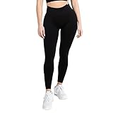 SMILODOX Leggings Damen High Waist Blickdicht I Amaze I Hochwertige Scrunch Butt Sport Leggings Für Damen vielen Farben I Perfekt geeignet, Gym, Fitness & Yoga I Größe:M, Color:Schwarz