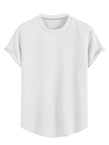 Image of GRECIILOOKS T Shirt for Men Poly Cotton | Textured Oversized Fit Man t-Shirt | Round Neck Half Sleeve Men t-Shirt's (Available in Plus Size)