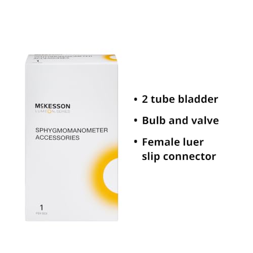 Image of McKesson LUMEON Replacement Blood Pressure Cuff with Bulb and Valve, 15 ct | Nylon Cuff, 2-Tube Bladder, Burgundy, Adult Large, Gauge Not Included