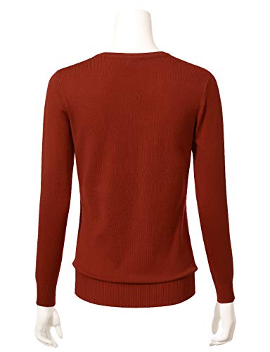 Image of Allsense Women's Long-Sleeve Crewneck Cardigan | Classic Button Down Sweater, Soft Fine Knit, Lightweight