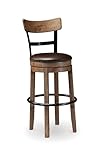 Ashley Furniture Signature Design - Pinnadel Swivel Bar Stool - Pub Height - Light Brown