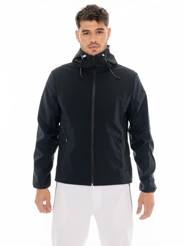 Chaqueta impermeable Leone hombre Boxing Legend con capucha y cremallera negra