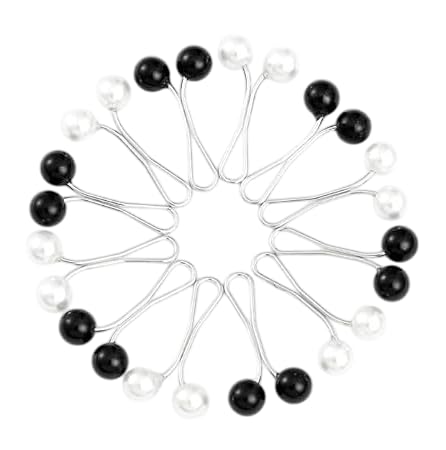 akado 12 pc Cute Hijab Pins Crystal Rhinestone Ball Pearl Brooch Pins Headscarf Shawl Scarf Muslim Hijab Scarf Clips Safety Pins Buttons Wedding Dress Decorative Boutonniere-picture-8