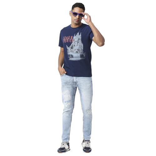 Image of Pepe Jeans Men Cotton Fitted T-Shirt