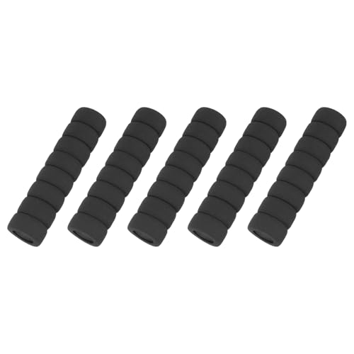 uxcell 5 Pcs Door Knob Cover, Safety Door Handle Protector Covers Anti-Collision Soft Spiral Door Knob Covers Foam Door Pull Cover for Bedrooms Bathrooms Offices Doors, Black