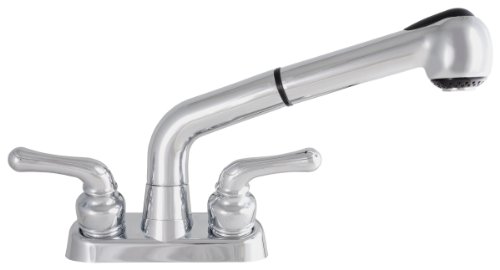 LDR 952 52445CP Exquisite Laundry Faucet, Pull-out Spout, Lifetime Plastic, Chrome Finish