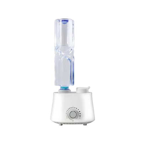 VKX Humidifier, Water Bottle Humidifier, Travel Humidifier, Adjustable Mist Output, No Leak, Automatic Shut Off, Suitable for Bedroom, Office and Hotel. (white)