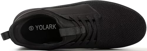 Image of YOLARK Men Casual Dress Shoes Fashion Sneakers Lightweight Breathable Laceless Walking Shoes Gym Tennis Athletic