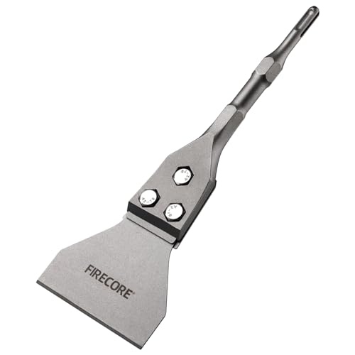 Firecore SDS Plus Bodenschaber Spachtelmeißel SDS Plus 300mm×100mm Meißelbits für SDS Plus Hammer Kleberentferner für Vinylboden VCT Fliesen Linoleum Betonmörtel FS23412
