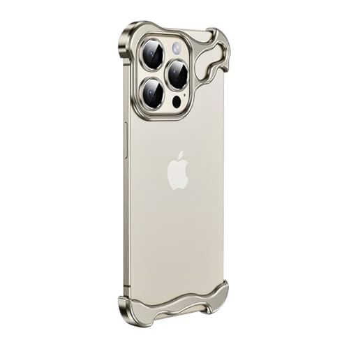 Coque iPhone 14 Pro gris antichoc avec cadre arrière et pièces métalliques