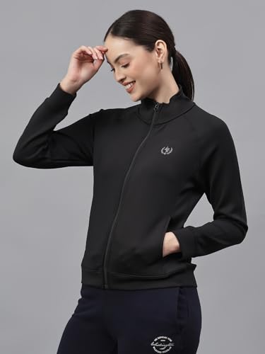 Image of Cantabil Solid Full Sleeves High Neck Regular Fit Women Casual Jacket | Casual Winter Jackets for Women | Ladies Jackets for Winter Wear (P LJKT00102)