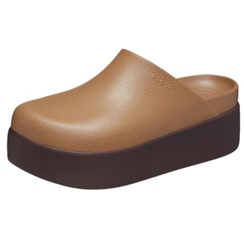 Crocs Womens Dylan Platform Clog Mule Platform Shoes for Women Sepia 8