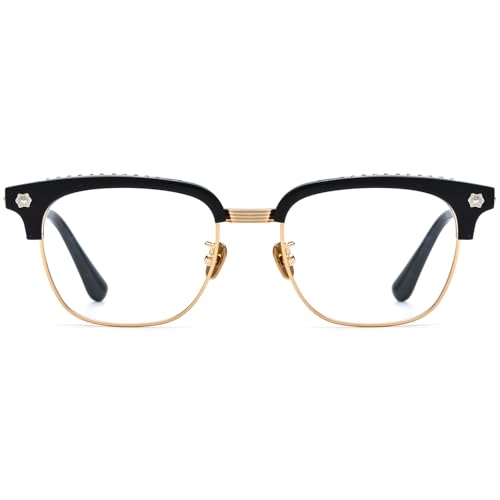 Image of HEPIDEM Acetate Glasses Frame Men Women Square Eyeglasses Optical Spectacles 9395