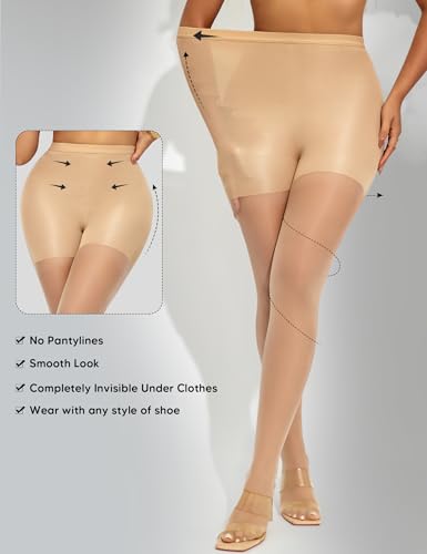 Image of Shapewear Leggings For Women High waisted Footless Pantyhose Capri Tummy Control Body Shaper