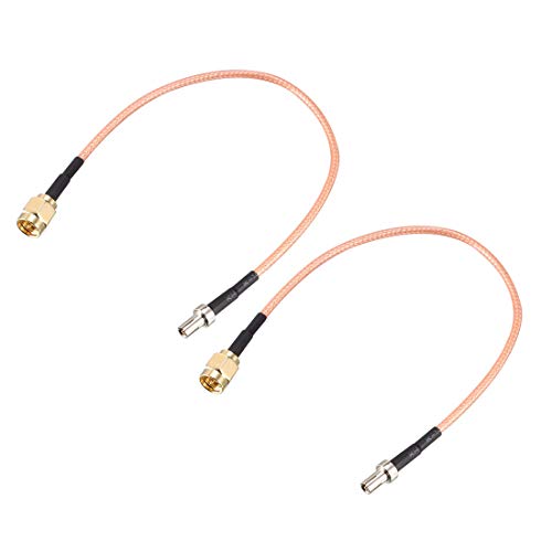 Cable antena coaxial uxcell SMA Macho a TS9 Macho 0.66 ft 2 pcs miniatura 1