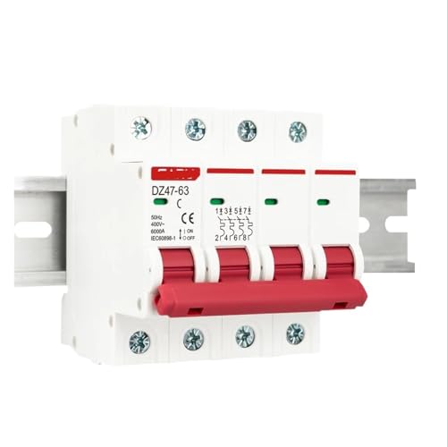 Disjoncteur DZ47 4P protection courts-circuits type C rail AC 400V 40A