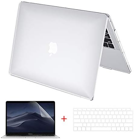 AOKILOM MacBook Air 13 inch Case Clear, Crystal Clear Laptop Hard Shell Slim Snap On Case with Keyboard Cover & Screen Protector Compatible for MacBook Air 13" Old Version 2010-2017 (A1466 &A1369)