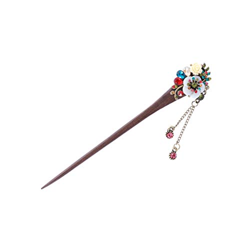 PIXNOR Bastões de Cabelo Vintage Com Pauzinhos de Cabelo de Madeira Borla para Pãezinhos. Grampo de