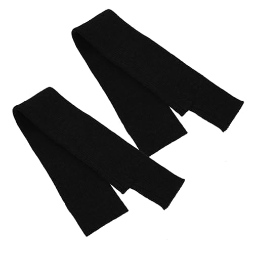 Beavorty 1 Par Cubierta de brazo caliente largo mangas calientes del brazo mangas de brazo calentadores de brazos manga del brazo cubiertas de brazo cálido cubre brazos cachemira Negro