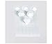 White D12 Blank 25mm Dice Set with Stickers (6)