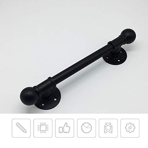 Poignée push-pull de porte en fer noir pour ouverture sans effort - 5