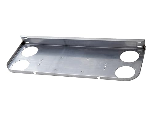 Image of Stainless Steel Real Light Panel with 4 inch Light Round Cutouts