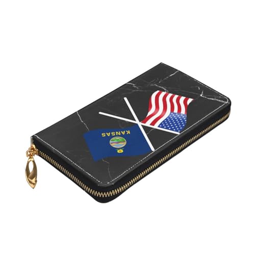 American And Kansas Flag Wallet Card Bag4