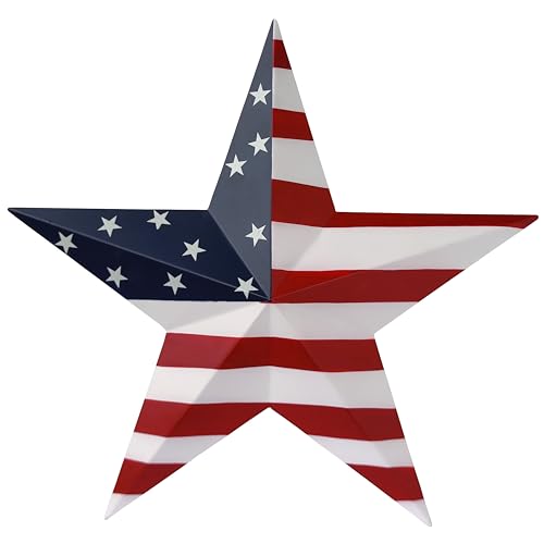 Étoile de grange patriotique en métal 39cm décoration drapeau américain