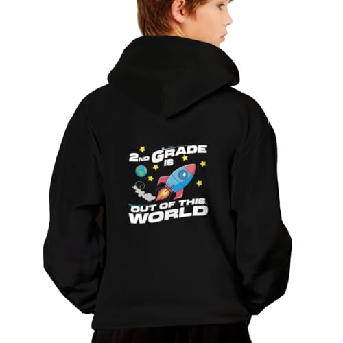 2nd Grade is Out Of This World Second Grade Hoodies for Teen Girls Boys Lightweight Kangaroo Pocket Sweatshirt2
