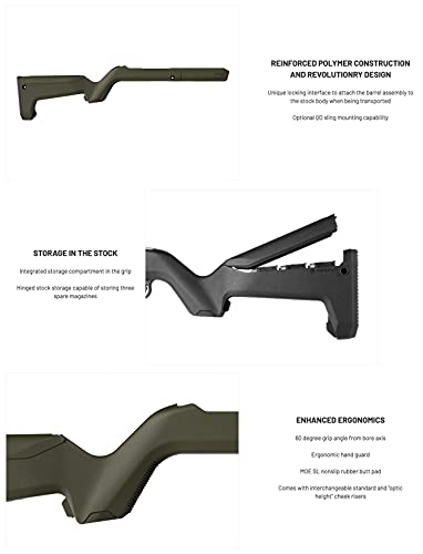 Magpul X-22 Backpacker Stock For Ruger 10/22 Takedown, Olive Drab Green #TOP5