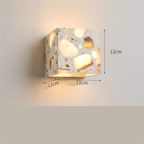 Lámpara de pared elegante de piedra translúcida con acabado de diseño 3