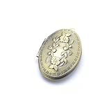 KitBeads 10Pcs Flower Locket Pendants Antique Bronze Oval Round Memorial Brass Photo Frame Charms for Necklaces Keychains Jewelry Making Crafts